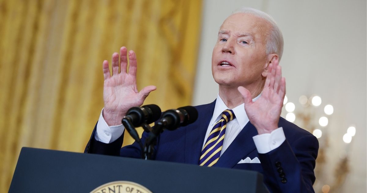 President Joe Biden answers questions during a news conference in the East Room of the White House on Wednesday in Washington, D.C.