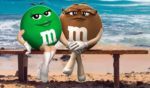 The M&M's candies under the parent candy Mars, Inc. are reportedly getting a new design. The green and brown M&M's are pictured here.
