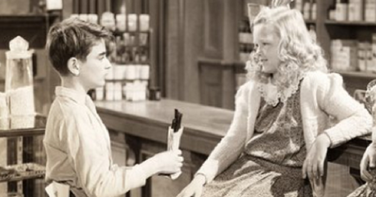 Jeanine Anne Roose as little Violet Bick appears with Bobbie Anderson as the young George Baile in the 1946 classic "It's a Wonderful Life."