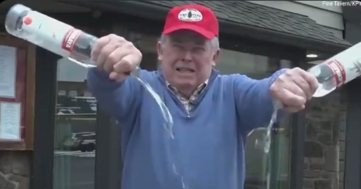 On Friday, Pine Tavern owner Bill McCormick took a stand in Bend, Oregon, by pouring out all the Russian vodka in his establishment to protest the Russian invasion of Ukraine.