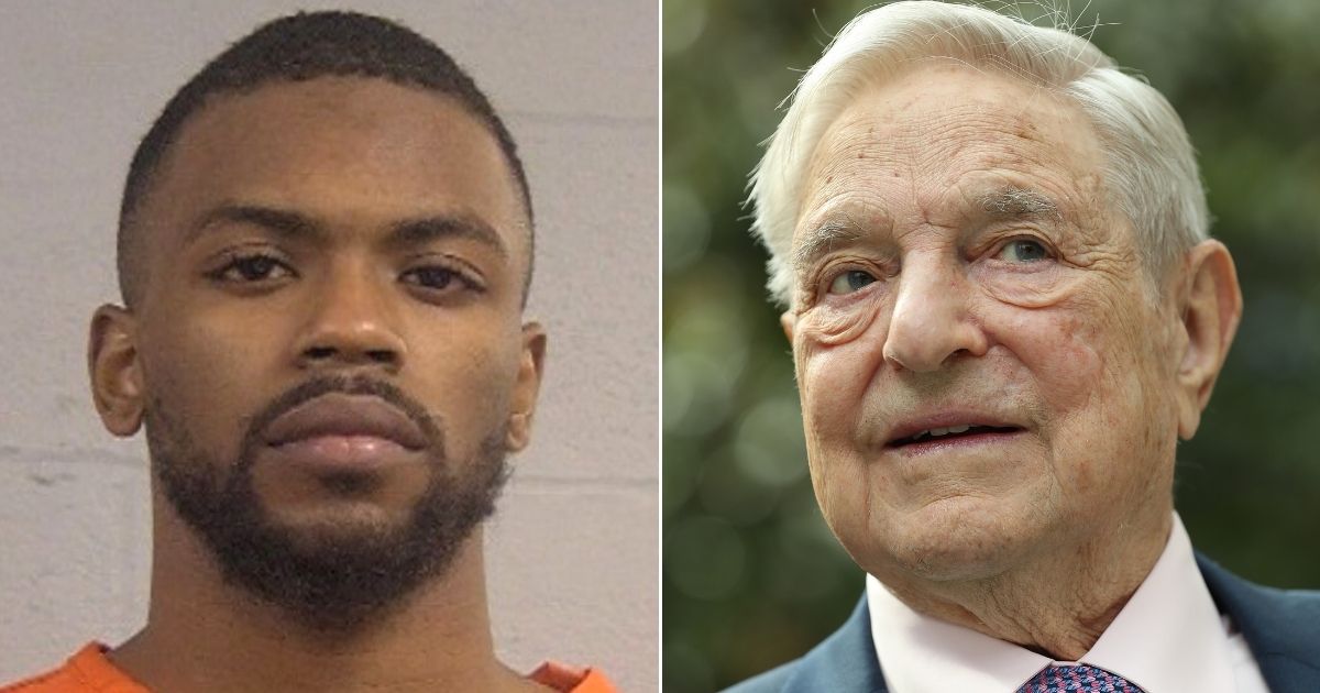 At left, Quintez Brown, 21, is facing attempted murder charges in a shooting Feb. 14 in Louisville, Kentucky. At right, left-wing billionaire George Soros attends an event at the German Foreign Ministry in Berlin on June 8, 2017.