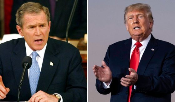 Former President George W. Bush, left, donated to the re-election campaigns of two Republican lawmakers known for their opposition to former President Donald Trump.