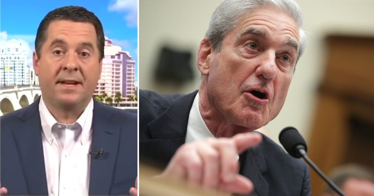 Devin Nunes, left, told Fox News on Wednesday that special counsel John Durham should investigate former special counsel Robert Mueller's team. Robert Mueller testifies before the House Intelligence Committee on July 24, 2019, in Washington, D.C.