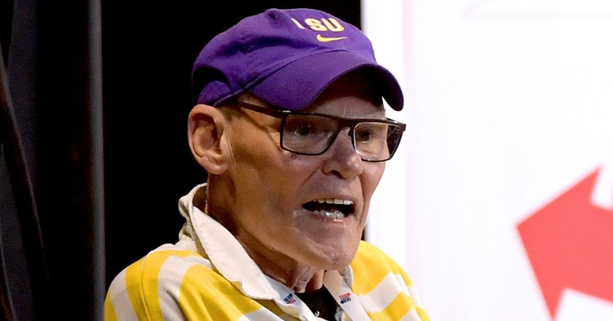 James Carville speaks onstage during Politicon at the Music City Center in Nashville, Tennessee, on Oct. 27, 2019.