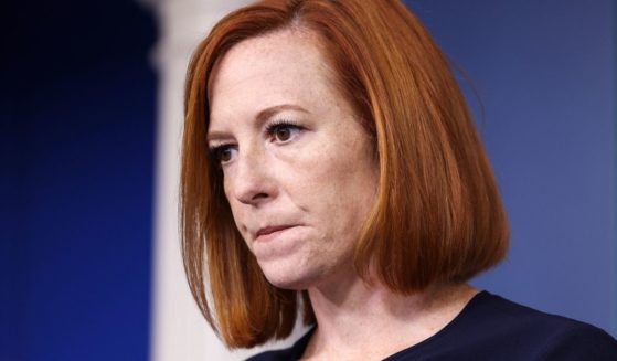 White House press secretary Jen Psaki looks on during a briefing at the White House in Washington on Oct. 18.