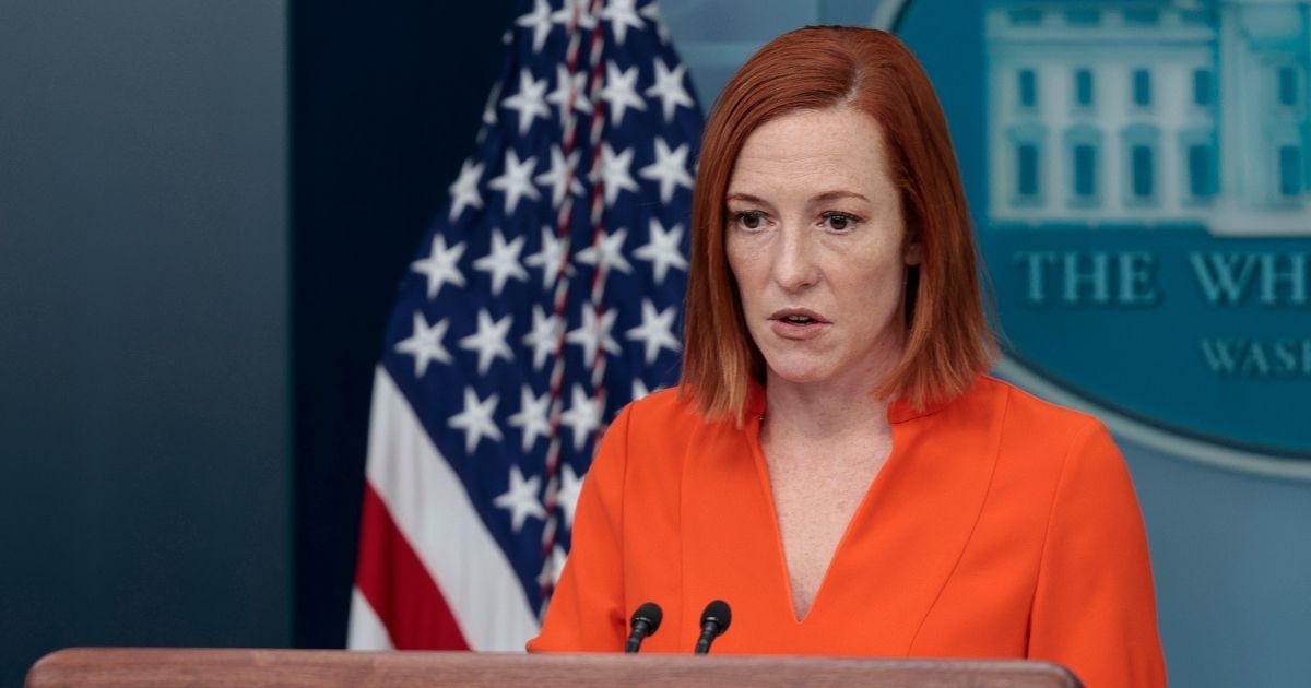 White House press secretary Jen Psaki speaks during the daily White House news briefing on Friday in Washington, D.C.