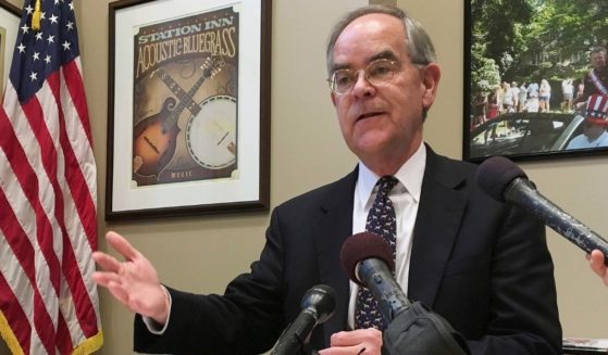 Democratic Rep. Jim Cooper of Tennessee speaks to reporters from his office in Nashville on Feb. 16, 2018. In January he decided he will not seek another term of office.