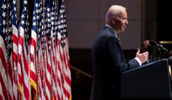 President Joe Biden speaks at the U.S. Capitol on Thursday in Washington, D.C.