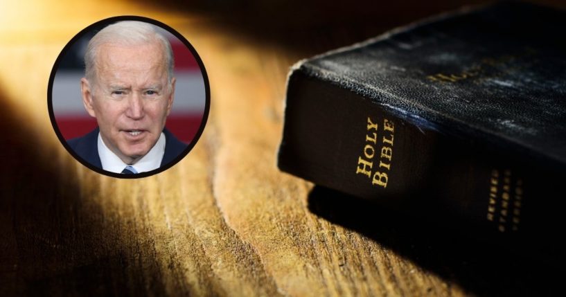 A Bible is seen in this stock image. President Joe Biden speaks in Upper Marlboro, Maryland, on Friday.