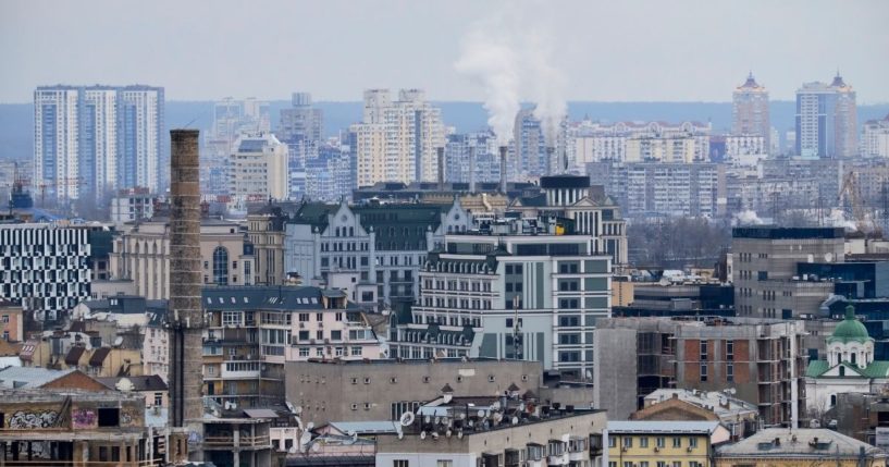 Kyiv, Ukraine, is seen on Thursday.