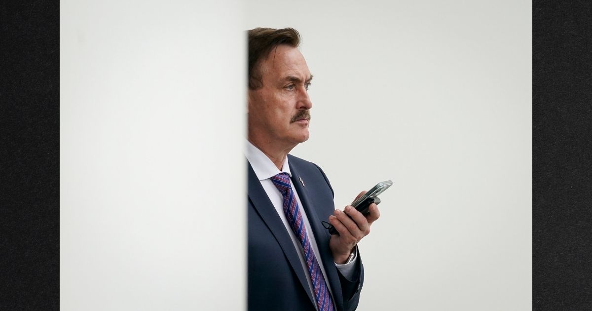 MyPillow CEO Mike Lindell, pictured during a White House visit in January 2021, expressed disgust at Canadian Prime Minister Justin Trudeau's draconian response to Freedom Convoy protesters. He plans to send a shipment of pillows and Bibles to support the truckers' efforts.