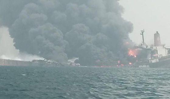 A massive explosion engulfed the oil production vessel Trinity Spirit off the coast of Nigeria Thursday.