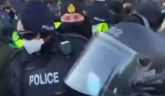 Ottowa Police were filmed using excessive force dealing with the Freedom Convoy protesters in Ottowa, Canada, including hitting and running over people with horses on Friday.