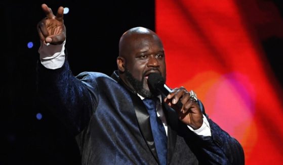 Shaquille O'Neal speaks onstage during the NBA Awards at the Barker Hangar in Santa Monica, California, on June 24, 2019.