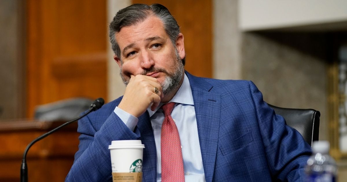 Republican Sen. Ted Cruz of Texas listens during a hearing for the nomination of Nicholas Burns to the position of U.S. Ambassador to China in Washington, D.C., on Oct. 20, 2021.