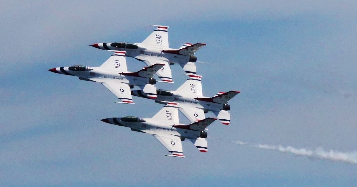The US Air Force Thunderbirds are seen performing aerial maneuvers at the Atlantic City, NJ, Air Show in August. The precision flight team has been training in Arizona and New Mexico for its upcoming performance season, which begins March 19 at Luke Air Force Base near Phoenix.