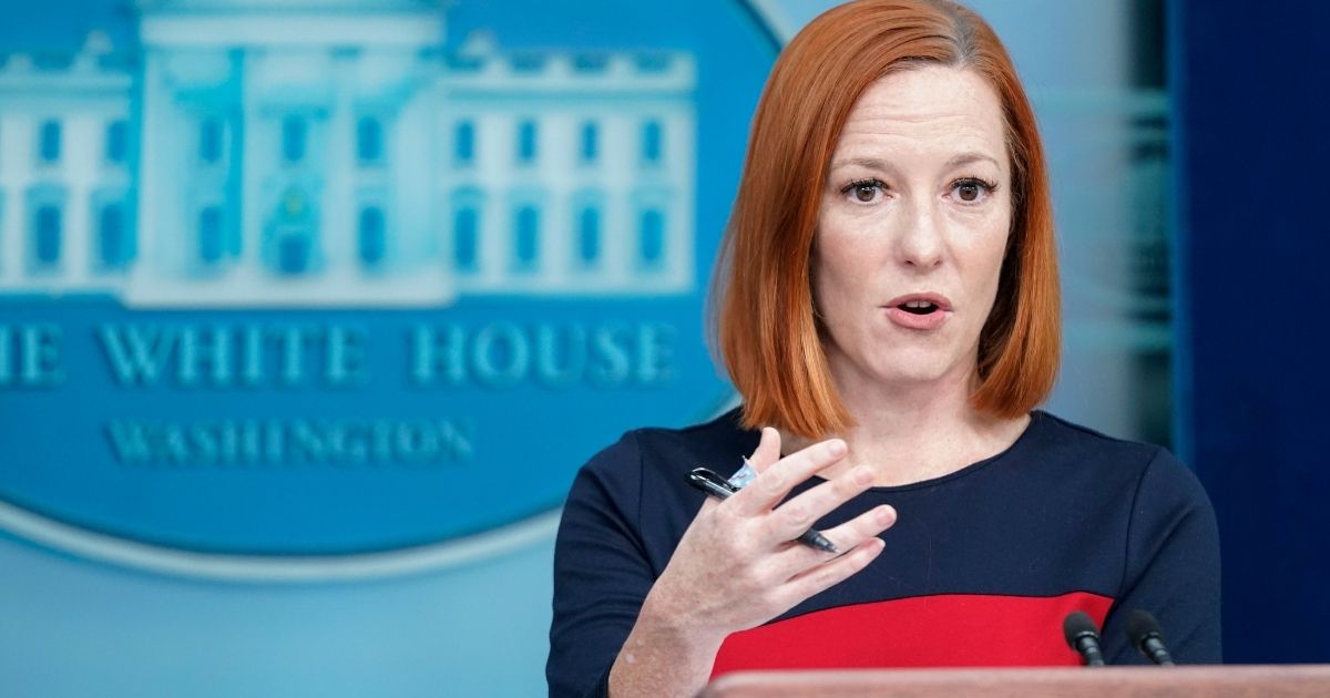 White House Press Secretary Jen Psaki speaks during a press briefing at the White House on Feb. 1, 2022. During the briefing, she said the Biden administration's 'hope is that all major tech platforms ... be responsible and be vigilant to ensure the American people have access to accurate information on something as significant as COVID-19.'