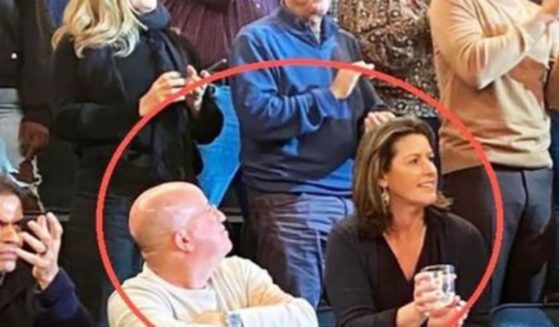 Jeff Zucker and Allison Gollust sit next to each other at a Billy Joel concert at Madison Square Garden in New York City this past November.