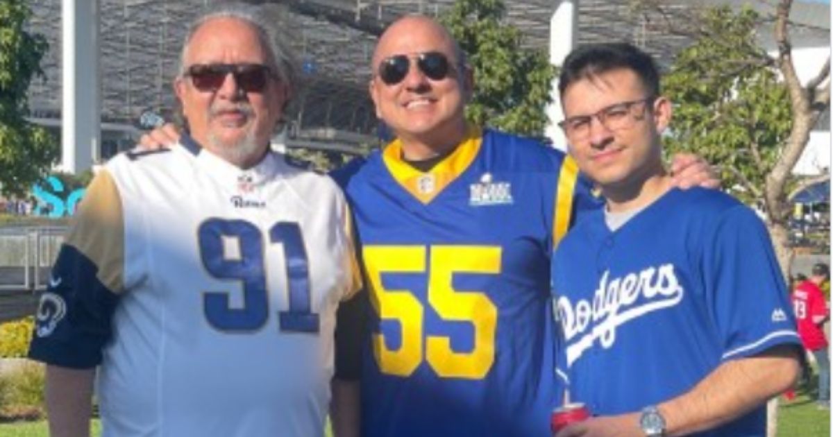 Pasadena Fire Capt. William Basulto, his father and son are big fans of the Los Angeles Rams.