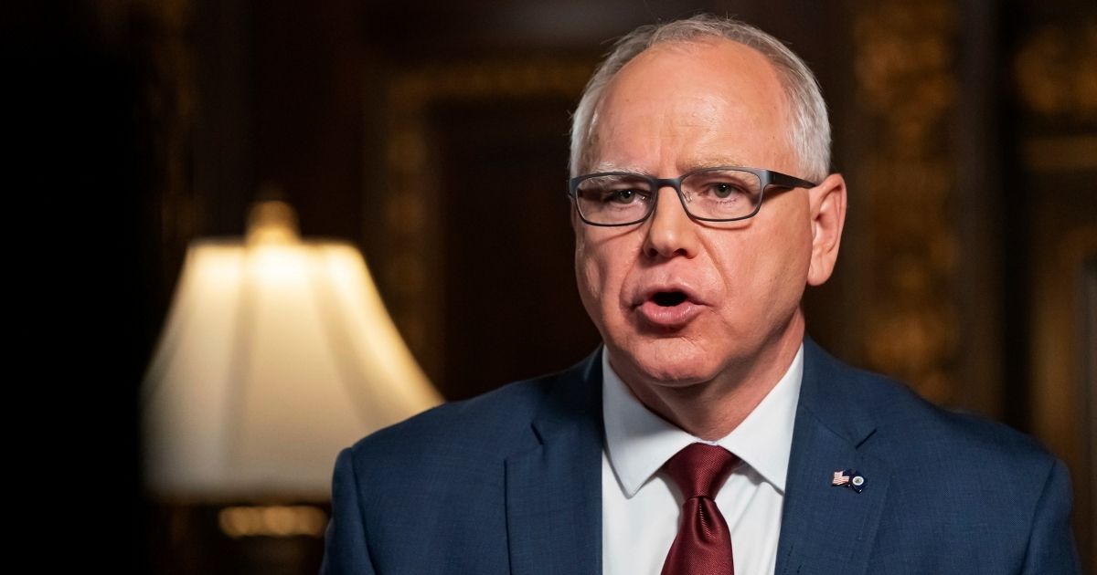 Minnesota Gov. Tim Walz, pictured speaking in a 2020 file photo.