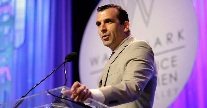 San Jose, California, Mayor Sam Liccardo addresses the audience during the Watermark Conference for Women 2016 at San Jose Convention Center in 2016.
