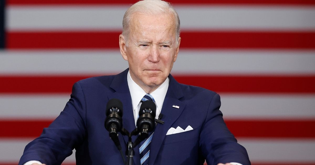 President Joe Biden is pictured in a file photo from Feb. 4 in Upper Marlboro, Maryland.