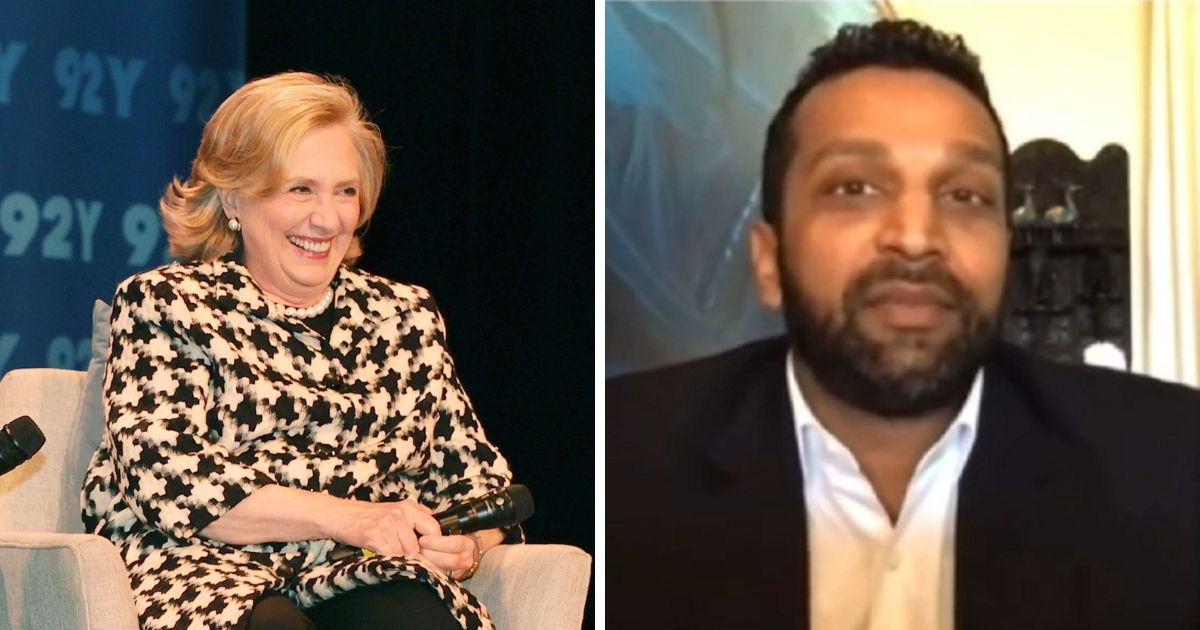 Former Democratic presidential candidate Hillary Clinton, left; former Trump administration official Kash Patel, right.