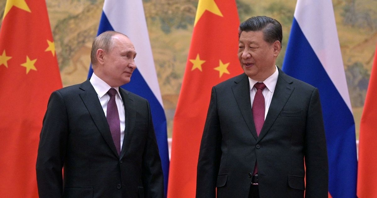 Russian President Vladimir Putin and Chinese President Xi Jinping meet in Beijing Feb. 4.