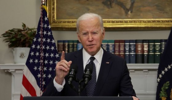 President Joe Biden speaks at the White House Feb. 18, before Russia launched its invasion of Ukraine.