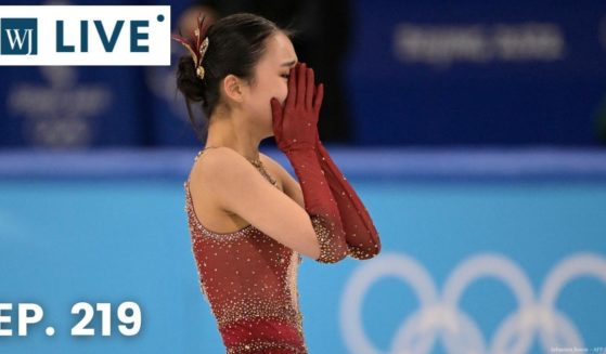 Chinese figure skater Zhu Yi cries after competing in the Winter Olympics at the Capital Indoor Stadium in Beijing on Monday.
