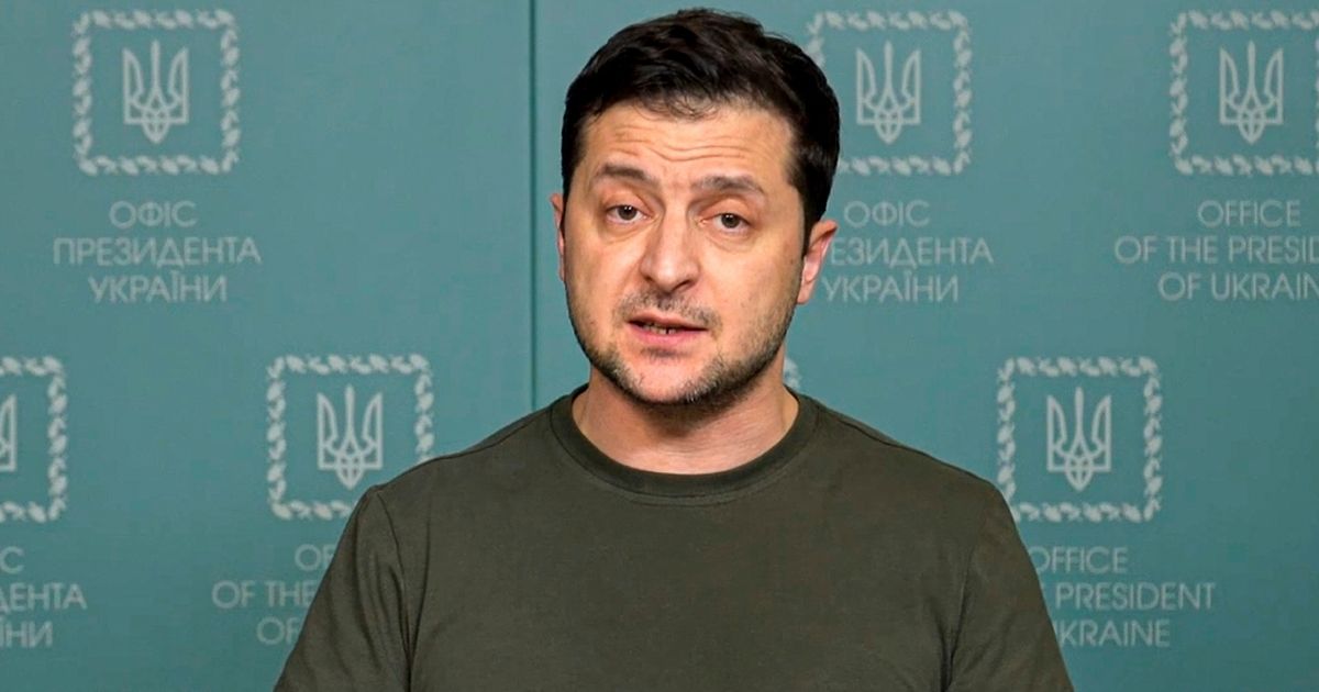 Ukrainian President Volodymyr Zelenskyy spoke from Kyiv, Ukraine, on Sunday. Zelenskyy has offered to accept anyone who is willing to fight for Ukraine against Russia into the country.