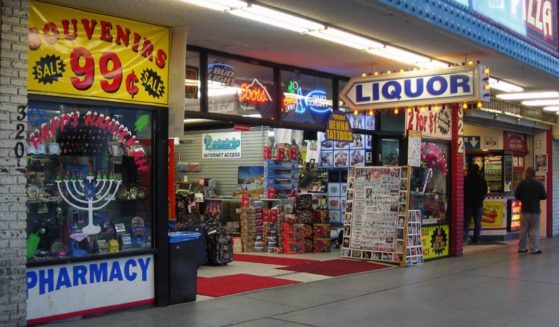 This photo shows a Liquor store in Las Vegas, Nevada. In response to Russia's invasion on Ukraine on Thursday, several government officials in the U.S. have ordered or asked liquor stores, retail stores, restaurants and bars to stop the sale of Russian spirits.