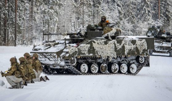 A NATO battlegroup trains in Estonia.