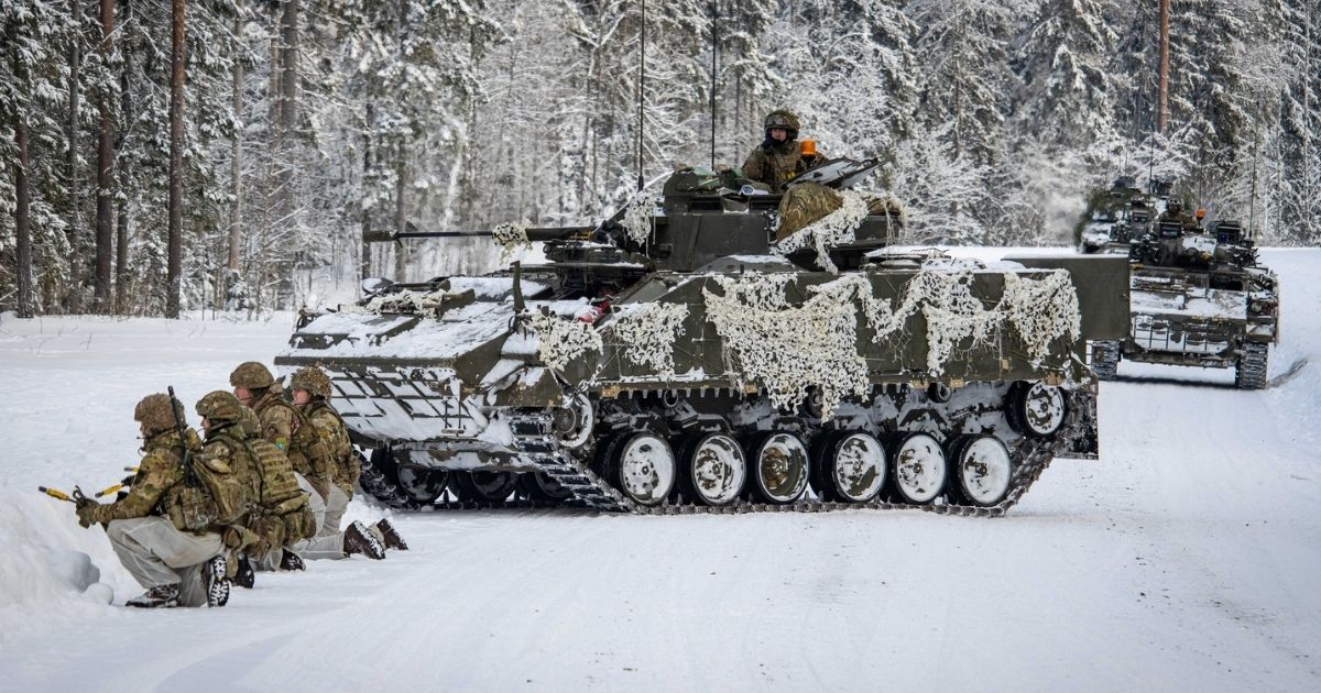 A NATO battlegroup trains in Estonia.