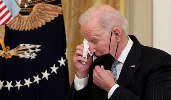 President Joe Biden is seen at a White House event Wednesday. As tensions escalate over military buildup around both Ukraine and Taiwan, Biden may be finding himself to be in over his head diplomatically.