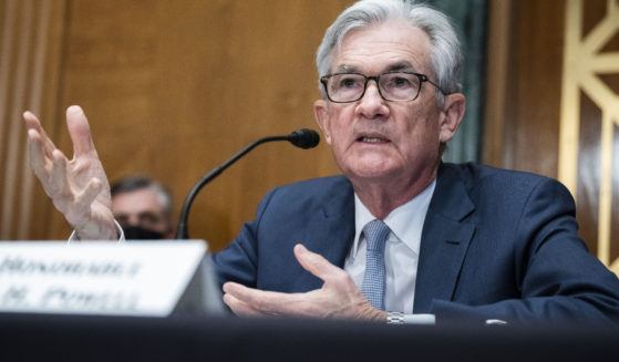 Federal Reserve Chairman Jerome Powell testifies during a Senate Banking Committee hearing on Capitol Hill on Thursday.