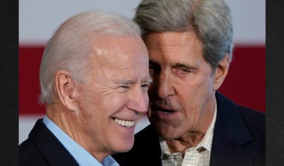Then-presidential candidate Joe Biden, left, is seen on the 2019 campaign trail with former Democratic presidential candidate John Kerry. A new lawsuit refutes Biden's promises of transparency after Biden's State Department proposed to delay the release of documents regarding Kerry's climate-czar duties until after the 2024 election.