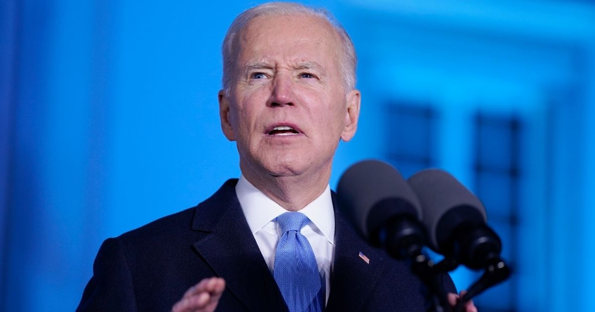 President Joe Biden gave a speech regarding the Russian invasion of Ukraine at the Royal Palace in Warsaw, Poland, on Saturday.