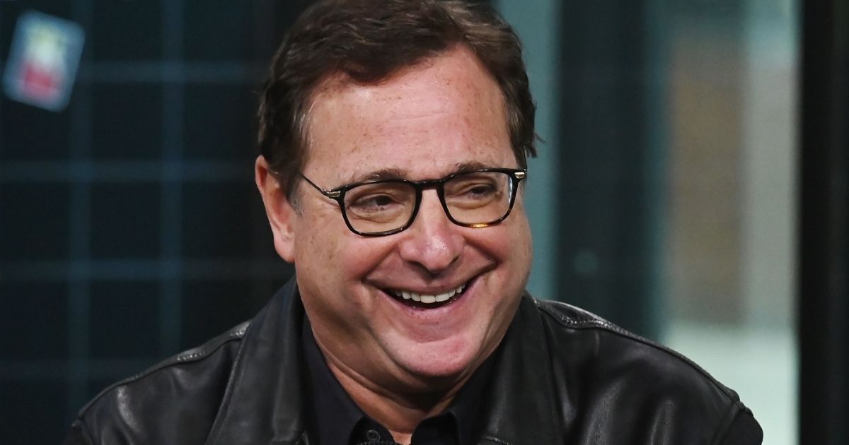 Bob Saget laughs during an appearance at Build Studio in New York City on April 23, 2019.