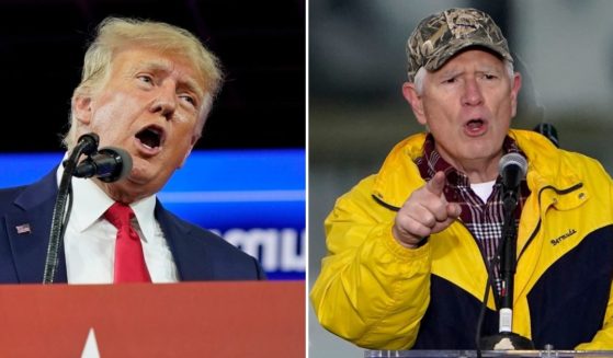 Wednesday morning, former President Donald Trump, left, withdrew his endorsement of Mo Brooks, right, in his campaign for U.S. Senate in Alabama, calling the candidate "woke."