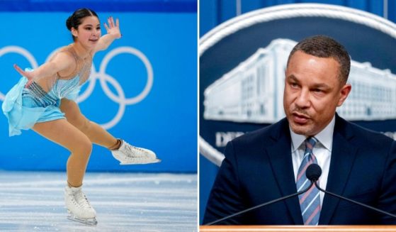 The father of Olympic figure skater Alysa Liu, left, was one of those targeted for spying and harassment by Chinese secret police, according to US Attorney Breon Peace, right.