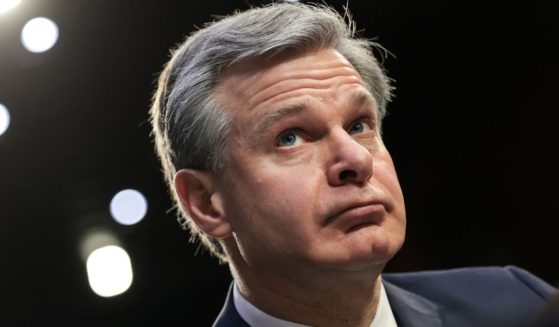 FBI Director Christopher Wray testifies before the Senate Intelligence Committee in Washington on March 10.