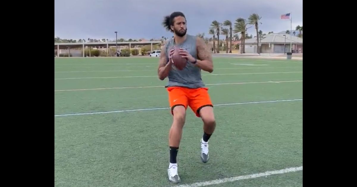 Former NFL quarterback Colin Kaepernick posted a video of himself working out on Thursday.