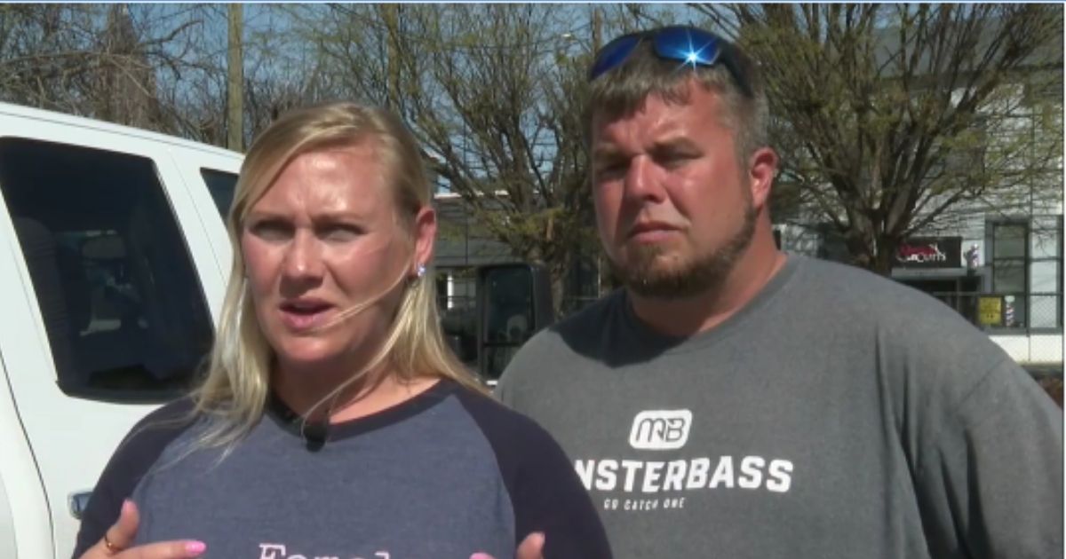 Lindsay Bussick, left, and Jacob Grubbs, right, of "Chaos Divers" had about $13,000 worth of equipment stolen from them in Atlanta, Georgia, when they were waiting out a rainstorm. The volunteer divers were in the Georgia to help find a missing woman.