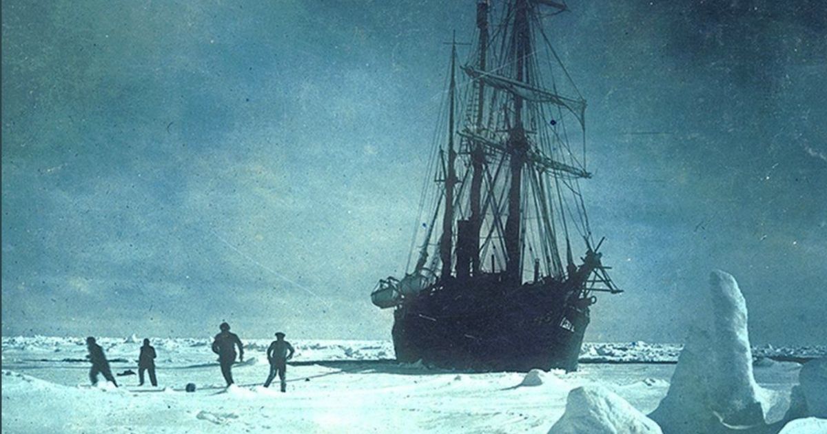 Sir Ernest Shackleton's ship the Endurance sat trapped in sea-ice for months before sinking near Antarctica in 1915.