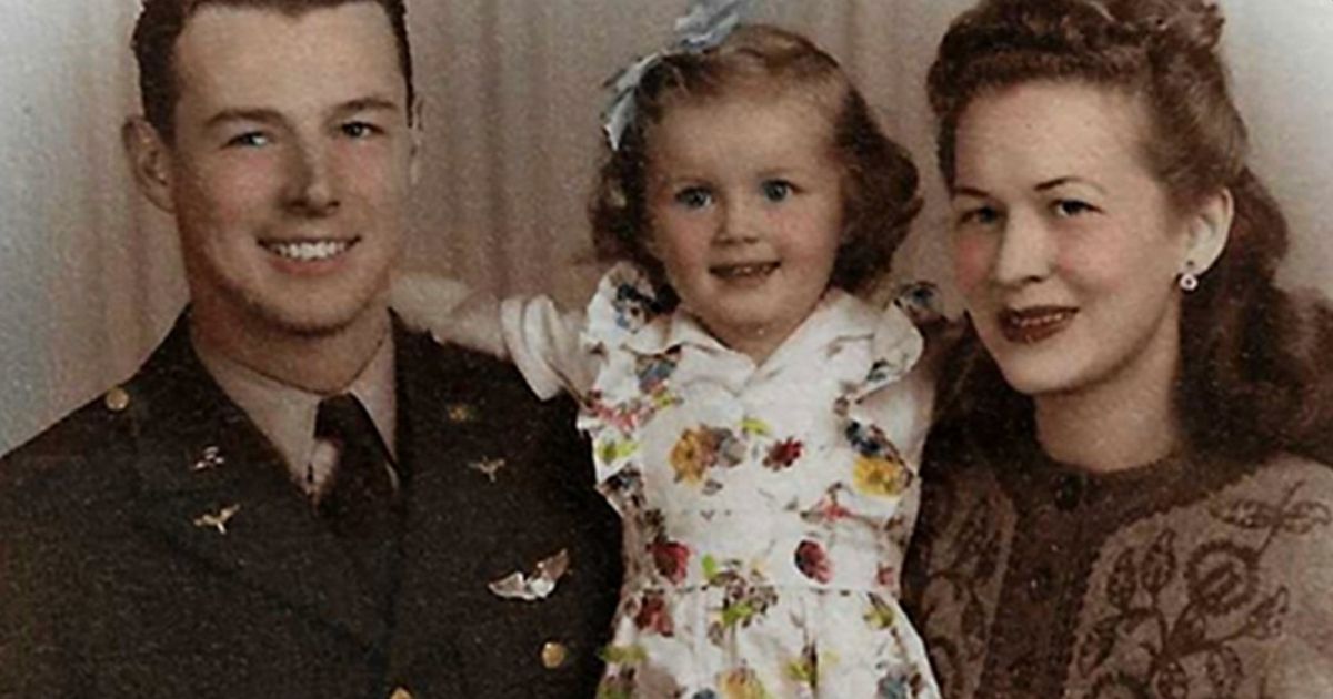 2nd Lt. Eugene Shauvin, left, is pictured with his family before heading to Europe to fight in World War II, where he was killed in action during Operation Market Garden.