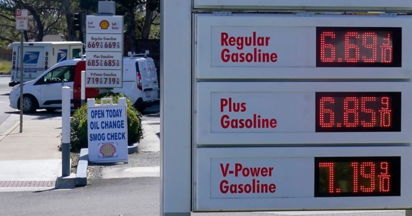 This photo documents the gas prices in Menlo Park, California, on March 21.