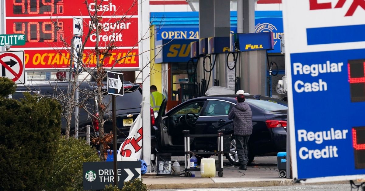 People in Leonia, New Jersey, are gassing up on Monday morning, as gas prices across the United States are continuing to rise, with the average national price per gallon now over $4.
