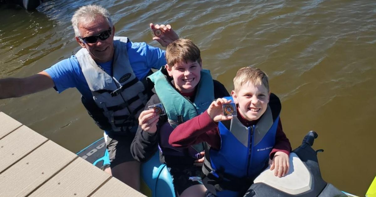 Matthew Ramuta and his grandsons helped the Cape Coral Fire Department rescue a dog that was trapped in a canal in Cape Coral, Florida.