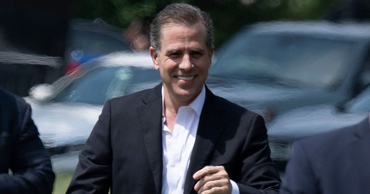 Hunter Biden walks to Marine One on the Ellipse outside the White House in Washington on May 22, 2021.